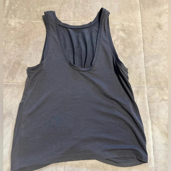 Athleta Tank Top Women’s Size Small Gray Knot Detail - Picture 4 of 5